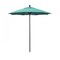 California Umbrella 7.5' Black Aluminum Market Patio Umbrella, Sunbrella Aruba 194061334386 - alternate 1